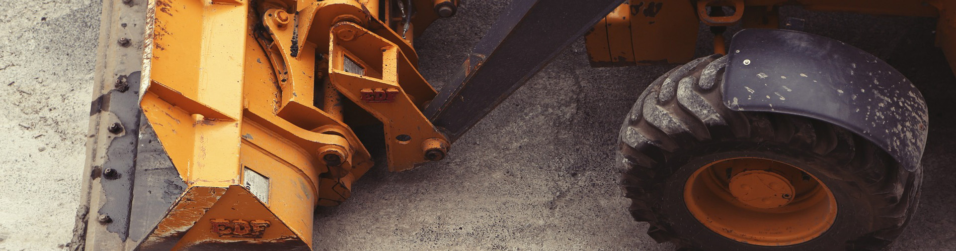 Heavy equipment on site